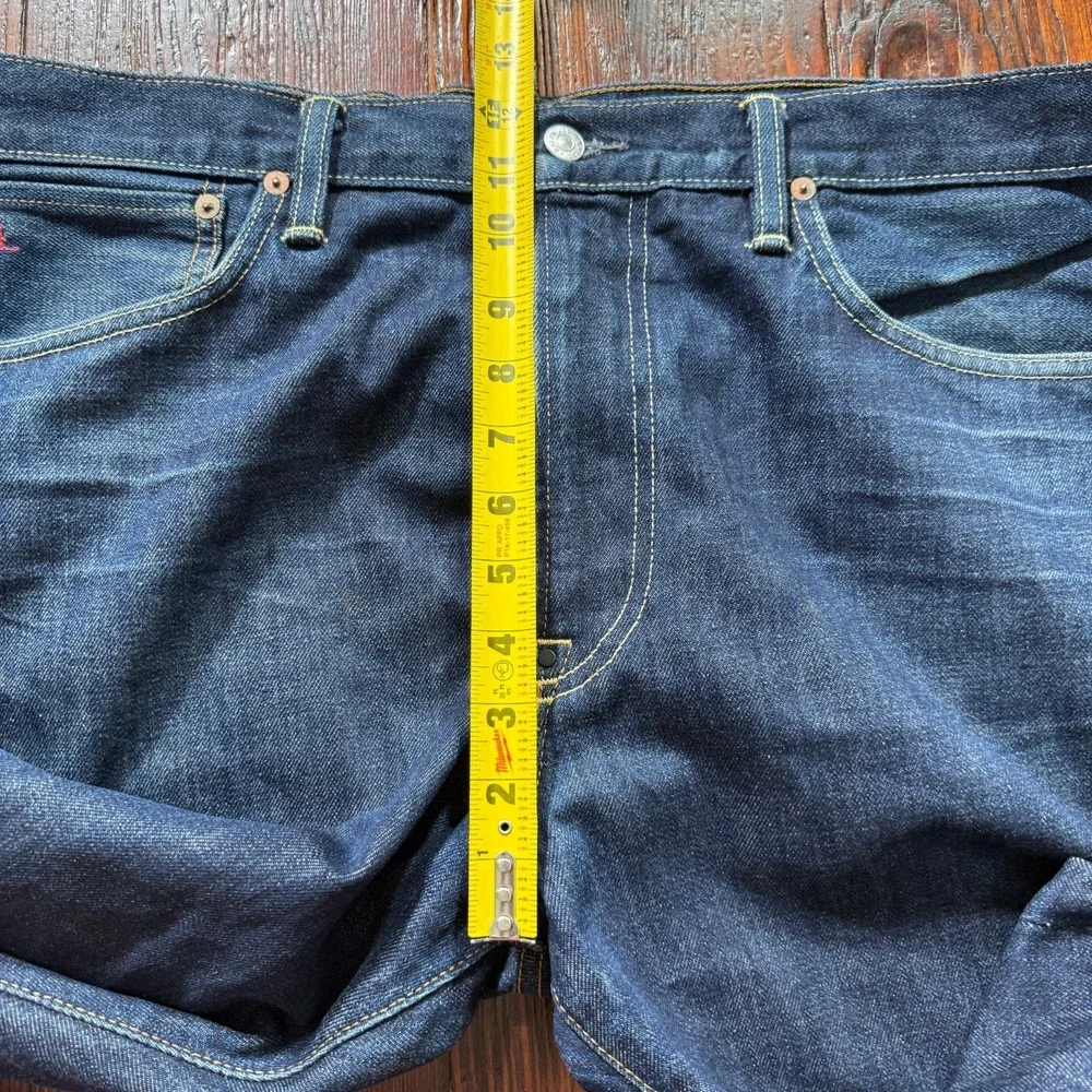 Vintage Polo Ralph Lauren Vintage 67 Jeans Mens 36x30 Blue‎ Dark Wash Whiskers